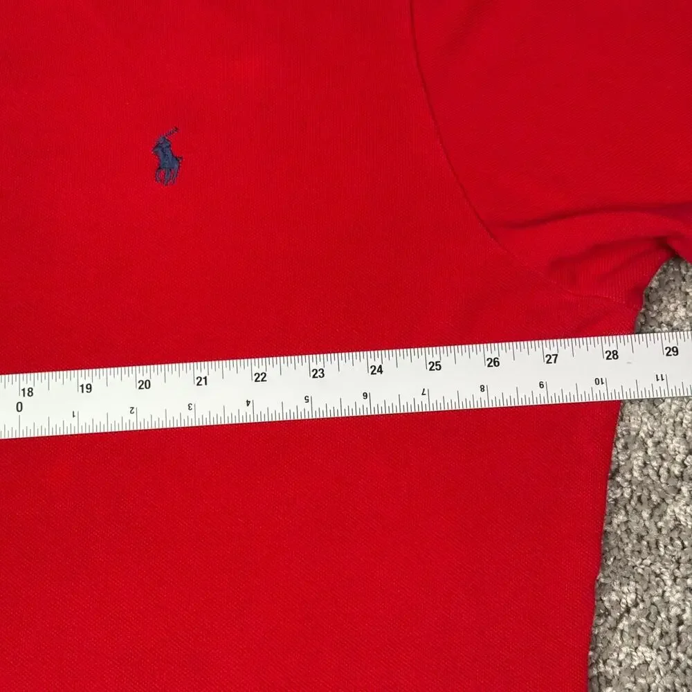 Polo Ralph Lauren Polo Shirt Mens 2XLT Tall Red Small Pony Short Sleeves Cotton